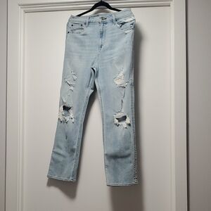 Light Blue Distressed Women Jeans